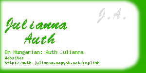 julianna auth business card